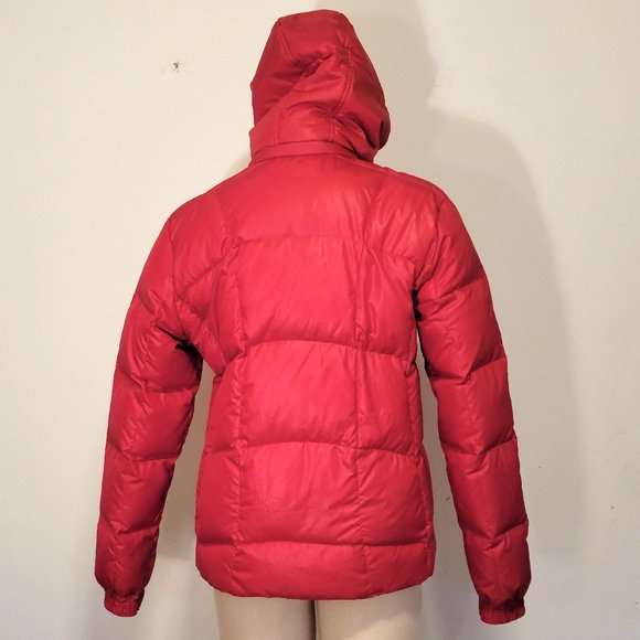DOWN Jacket RED Montana Mountaineering HOOD Small - Picture 5 of 15